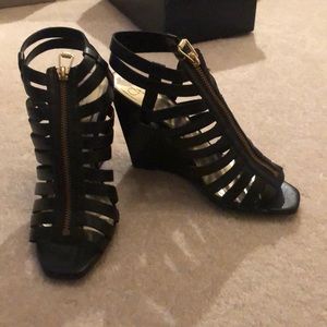 Jessica Simpson size 6.5 wedges. Super comfy!